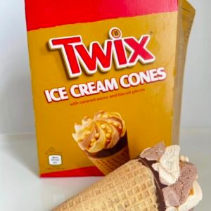 Twix Ice Cream Cones – Caramel & Biscuit-Inspired Treat