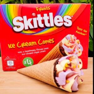 Skittles Ice Cream Cones – Strawberry Flavour